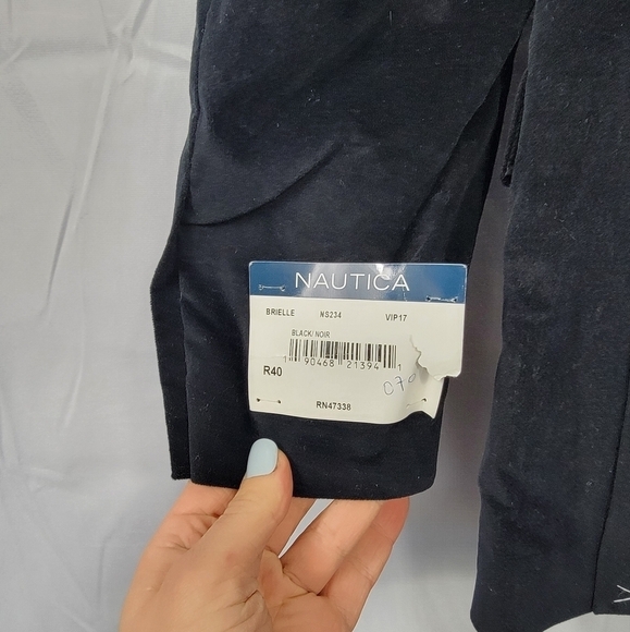 Men's Black Nautica Velour Blazer - Picture 5 of 5